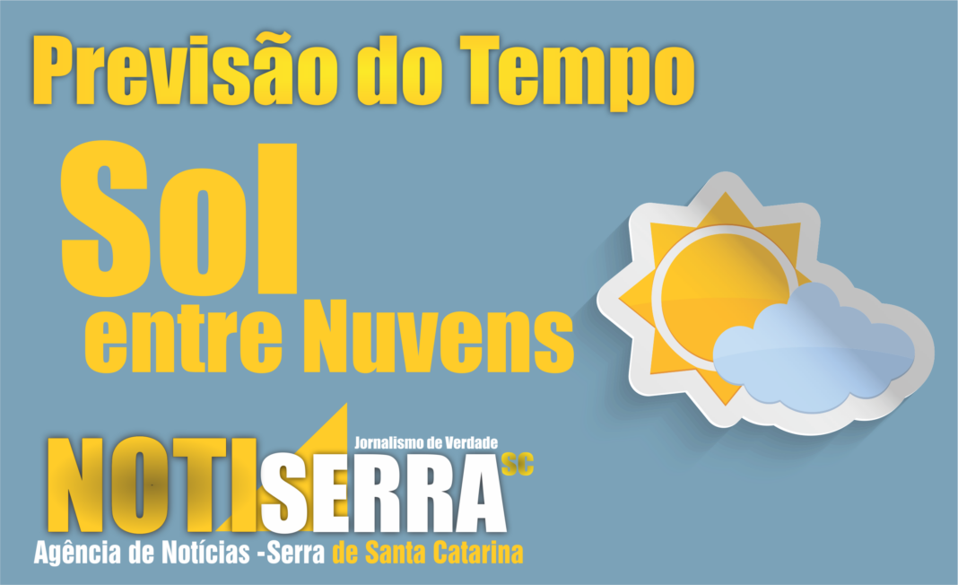 sol entre nuvens