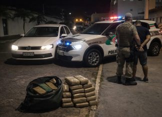 Polícia Militar apreende quase 15 quilos de maconha em Lages