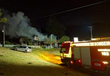 Incêndio destrói residência de madeira no interior de São Joaquim