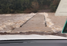 Defesa Civil alerta para risco em pontes submersas no interior de São Joaquim após fortes chuvas