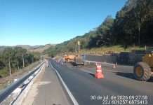 SIE inicia obras para corrigir afundamento na SC-114, em São Joaquim