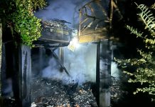 Cabana é destruída por incêndio no interior de Urubici