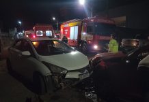 Colisão frontal deixa dois feridos e mobiliza Bombeiros em São Joaquim