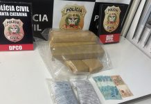 Polícias Civil e Militar apreendem mais de cinco quilos de maconha em São Joaquim