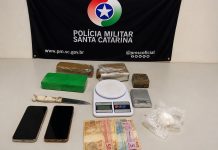 PM apreende mais de 1,7 kg de maconha durante ação contra o tráfico em Lages