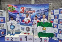 Atletas de São Joaquim conquistam nove medalhas na 3ª etapa do Estadual de Karatê