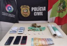 Operação conjunta apreende drogas e materiais ligados ao tráfico em São Joaquim