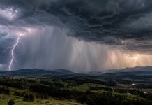 Santa Catarina terá fim de semana com chuva volumosa, temporais e risco de granizo; acumulados podem chegar a 200 mm