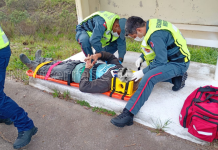 Motociclista fica ferido após pneu estourar e provocar queda na SC-114, Caminhos da Neve, em São Joaquim